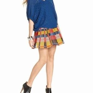 Jessica Simpson Cheswick Multi-Color Pleated Skirt